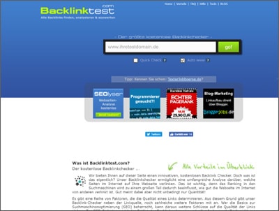 Backlink-Tool-Backlinktest