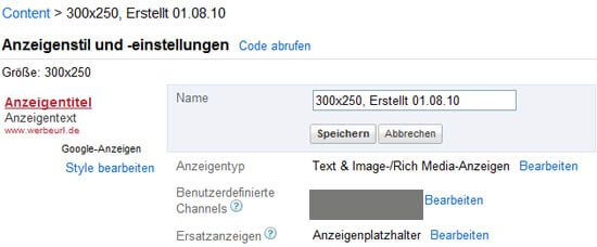 Google Adsense - Teil 4: Google-Adsense-Anzeige erstellen