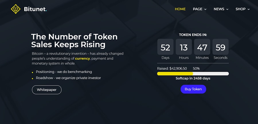 Bitunet ICO Launching Countdown