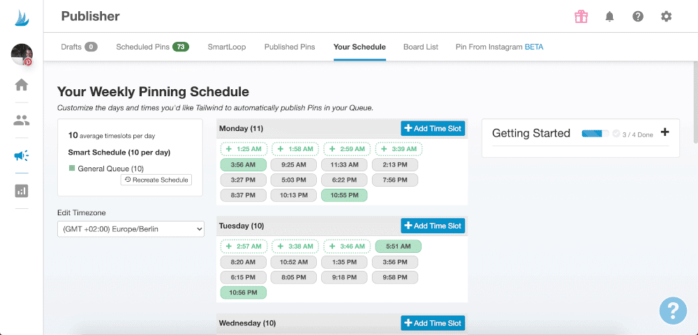 Tailwind Schedule