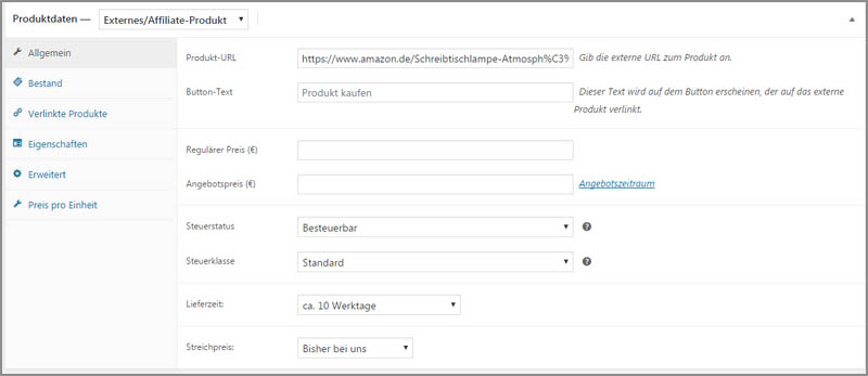 WooCommerce Leitfaden: Teil 12 - Gruppierte und Affiliate-Produkte anlegen