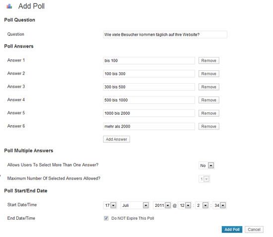 Plugin-Vorstellung: Mit dem Plugin WP-Polls schnell und einfach Online-Umfragen erstellen